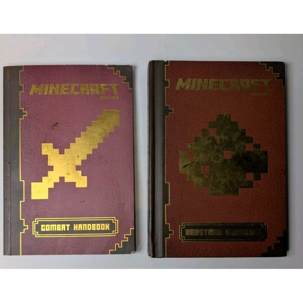 Minecraft Combat & Redstone Handbooks Lot Mojang Official Guides